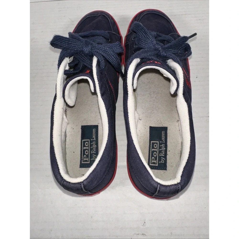 Polo‎ Ralph Lauren Men's Bolingbrook Shoe - Navy Red White Size 12 D